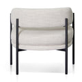 Walton Rustic Beige Fabric Armchair - Black Legs