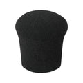 Everet Round Ottoman - Charcoal Boucle