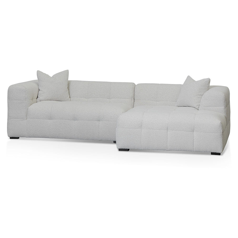 Almira Right Chaise Sofa - Pearl Boucle