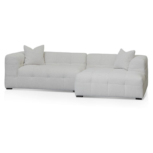 Almira Right Chaise Sofa - Pearl Boucle