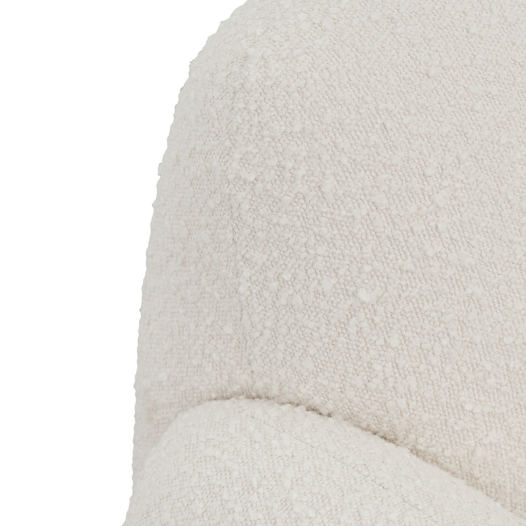 Breda Armchair - Ivory White Boucle