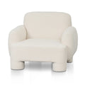 Breda Armchair - Ivory White Boucle