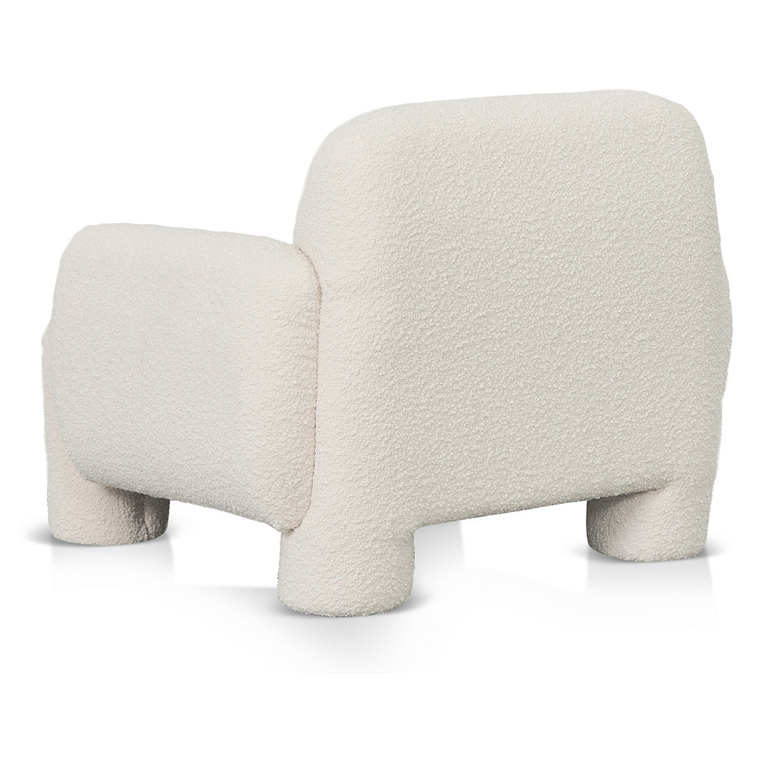 Breda Armchair - Ivory White Boucle