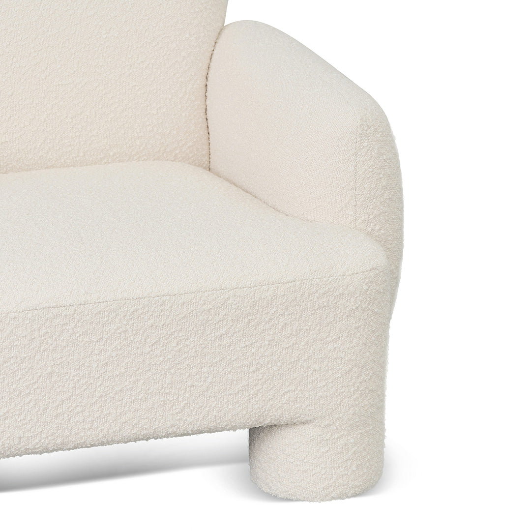 Breda Armchair - Ivory White Boucle