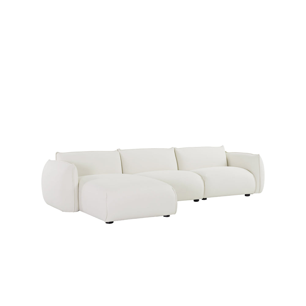 Ferrell 3 Seater Left Chaise Sofa - Beige