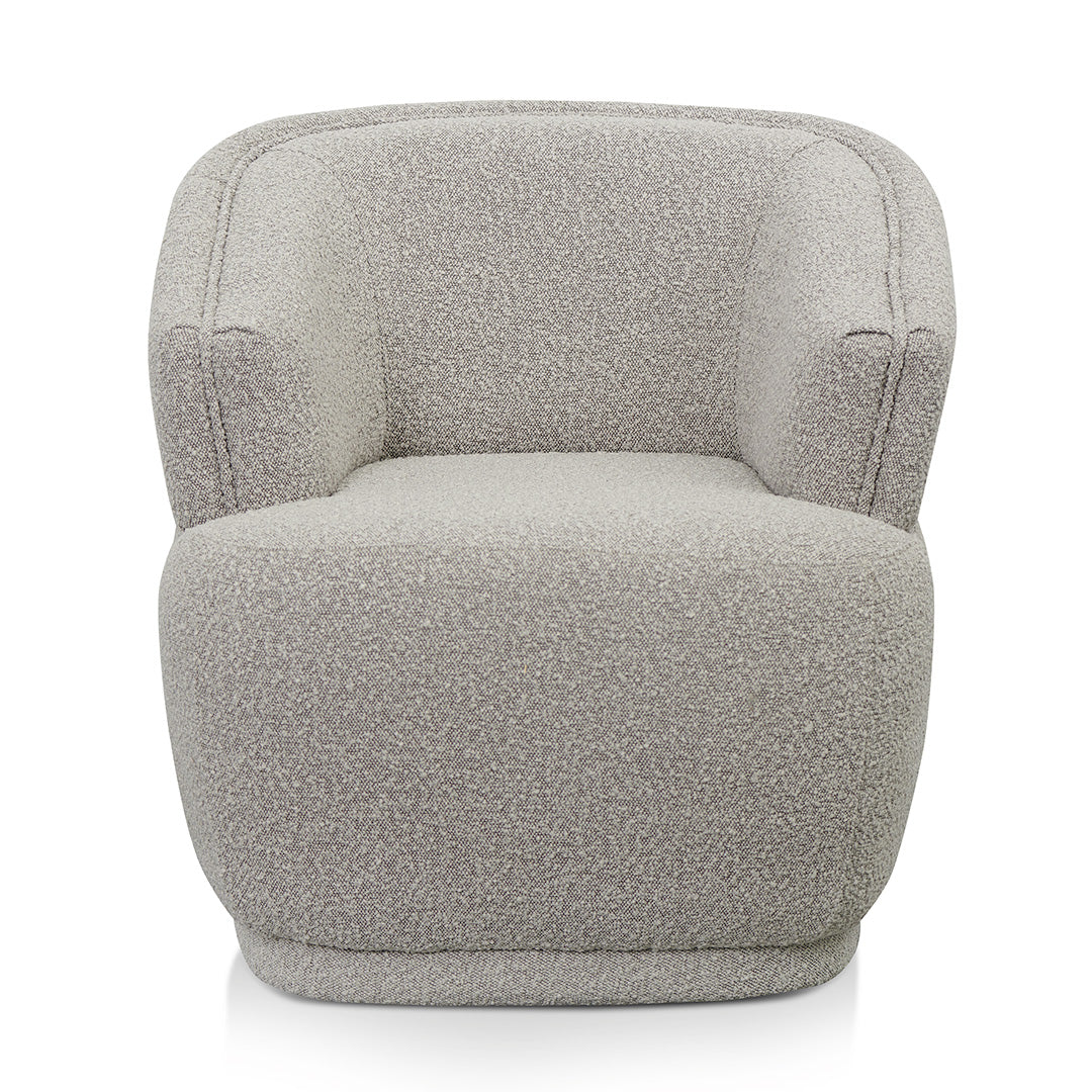 Brooke Fabric Armchair - Ash Grey Boucle