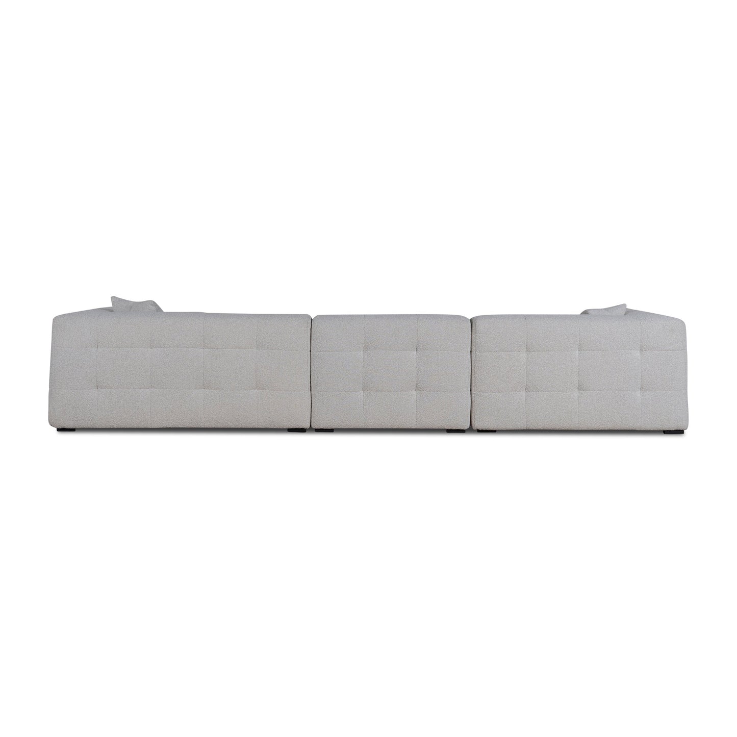 Almira 4 Seater Left Chaise Sofa - Pearl Boucle