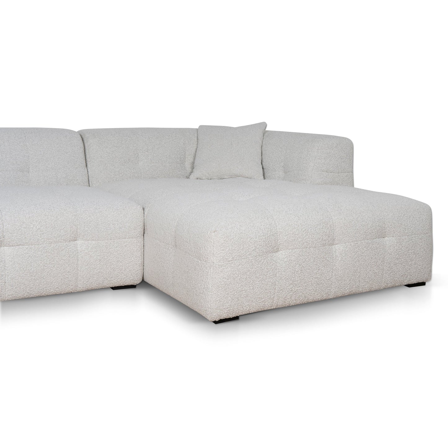 Almira 4 Seater Right Chaise Sofa - Pearl Boucle