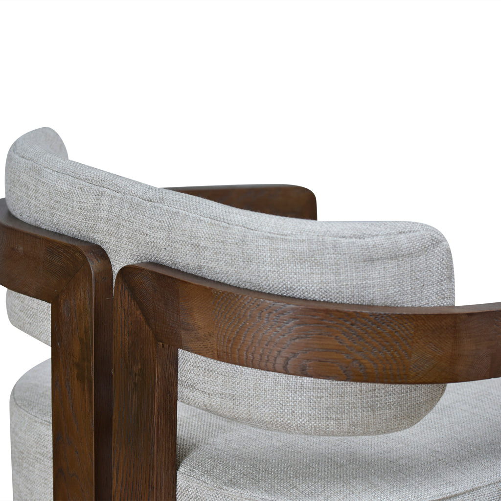 Malene Walnut Armchair - Linen