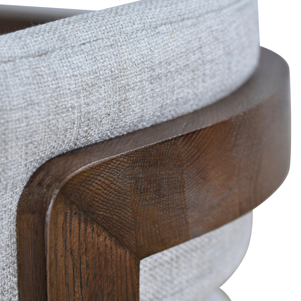 Malene Walnut Armchair - Linen