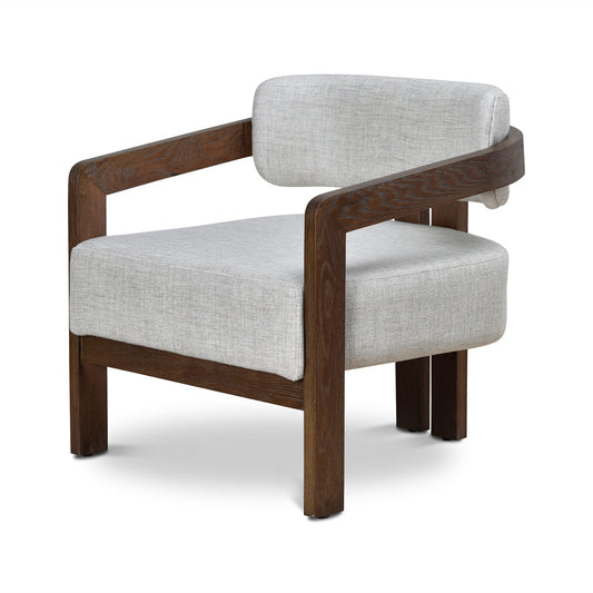 Malene Walnut Armchair - Linen