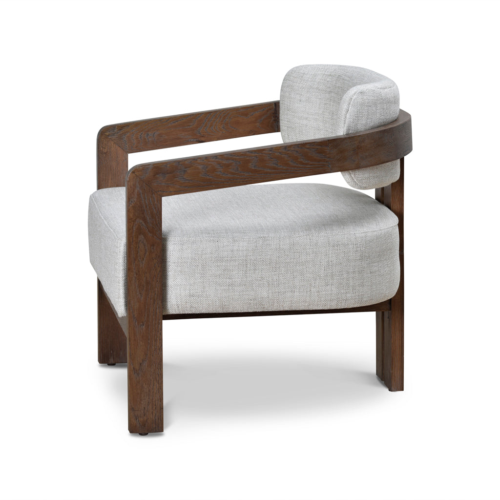 Malene Walnut Armchair - Linen