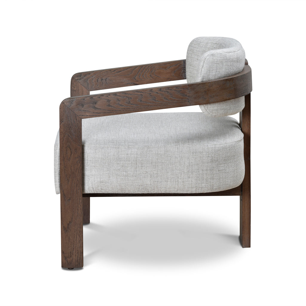 Malene Walnut Armchair - Linen