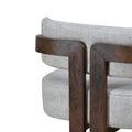 Malene Walnut Armchair - Linen