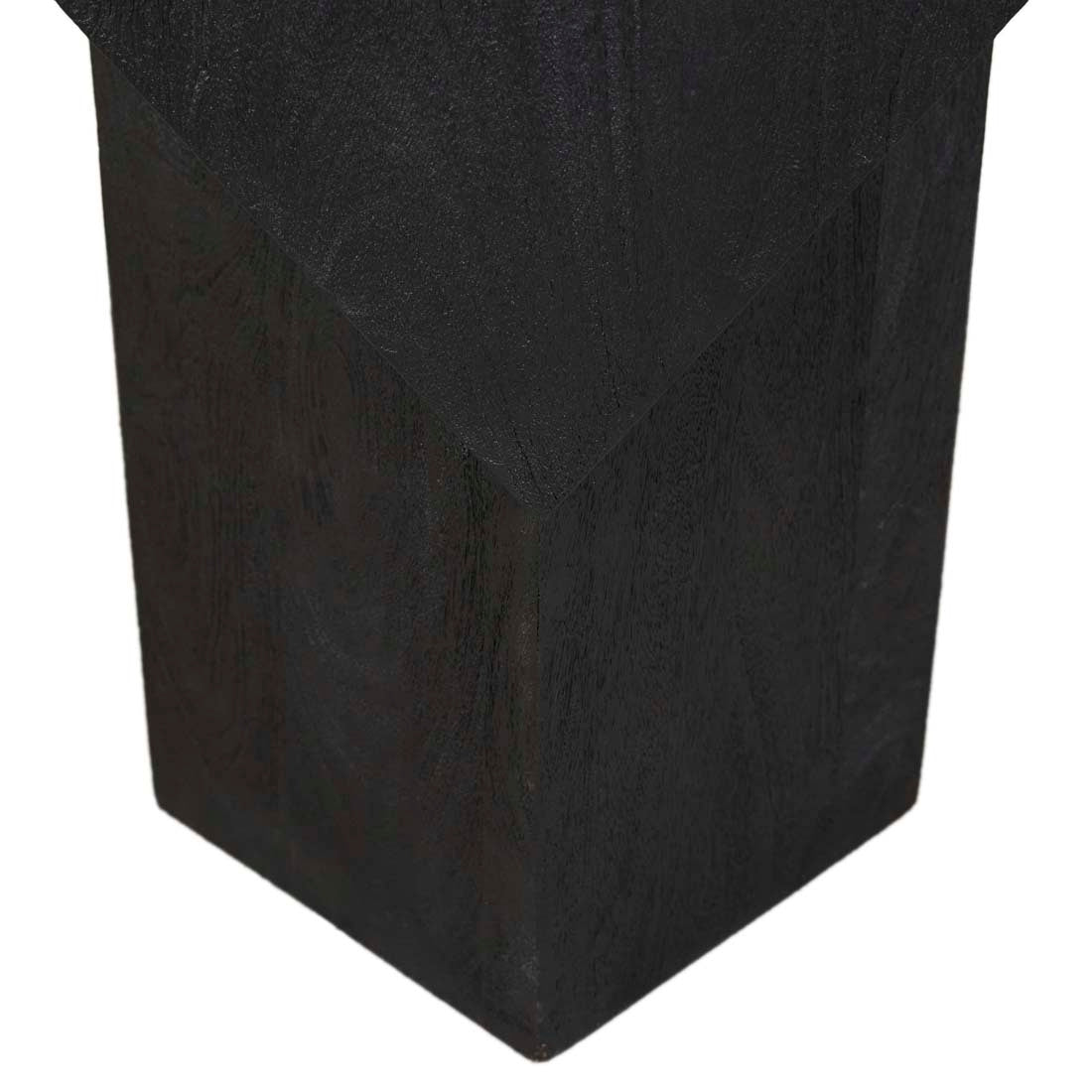 Abstract Stack Side Table - Sandblasted Black