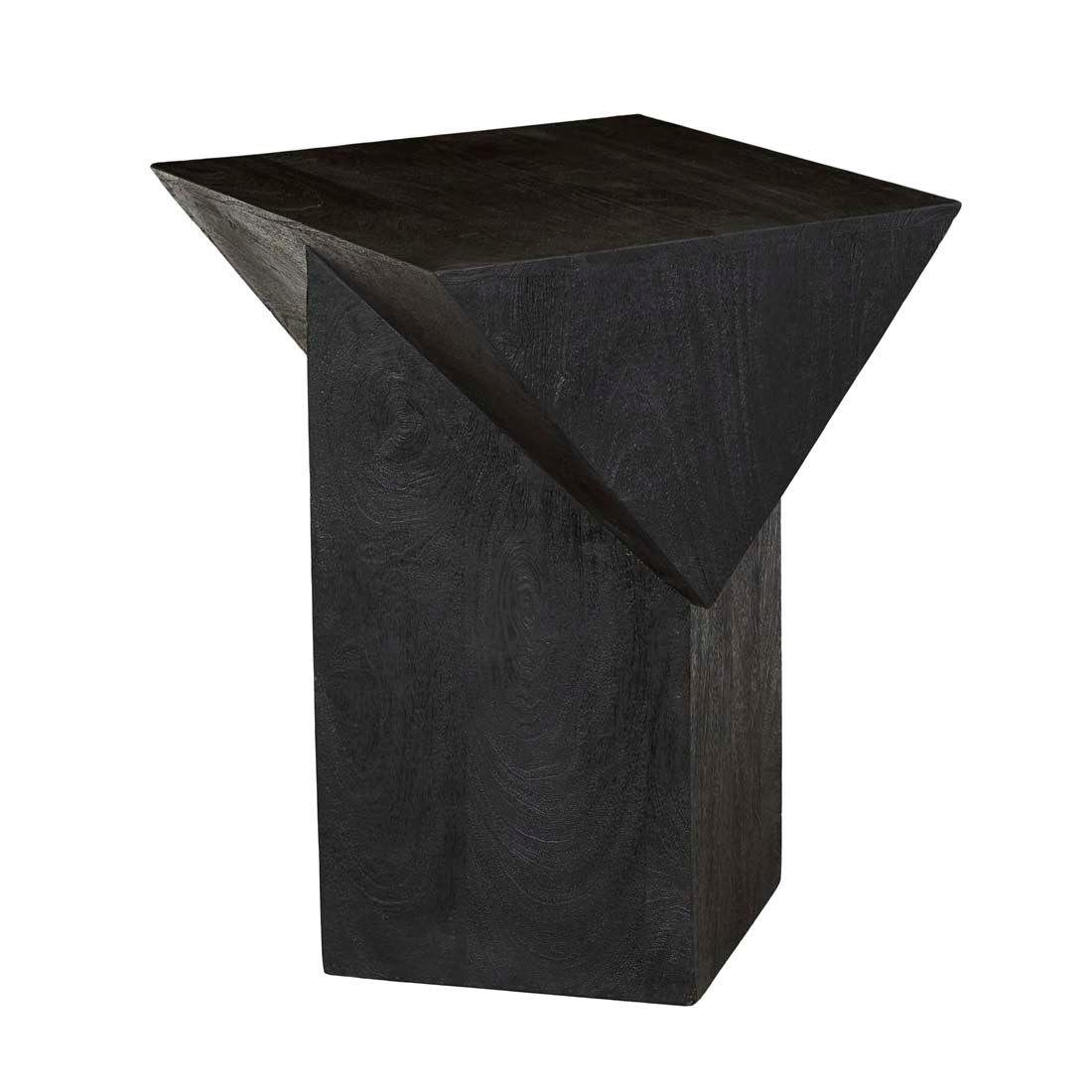 Abstract Stack Side Table - Sandblasted Black