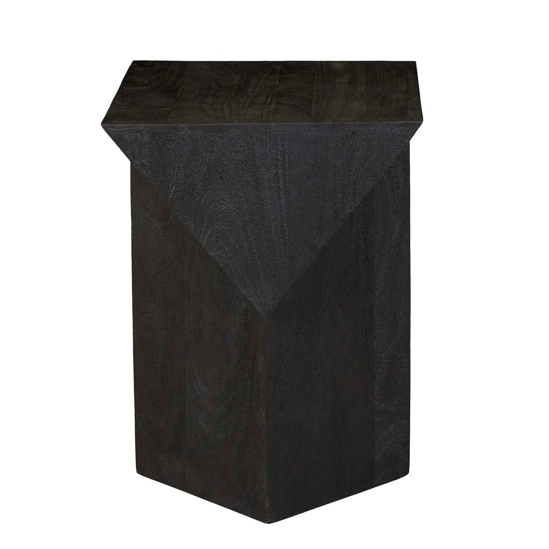 Abstract Stack Side Table - Sandblasted Black