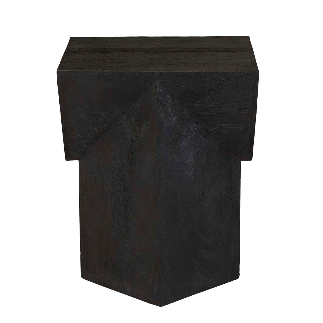 Abstract Stack Side Table - Sandblasted Black