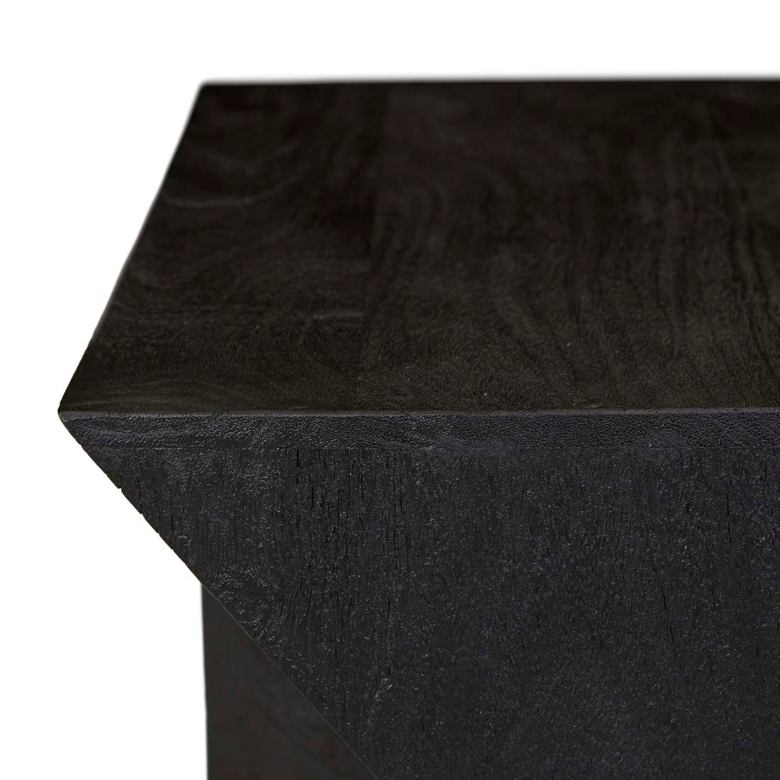 Abstract Stack Side Table - Sandblasted Black