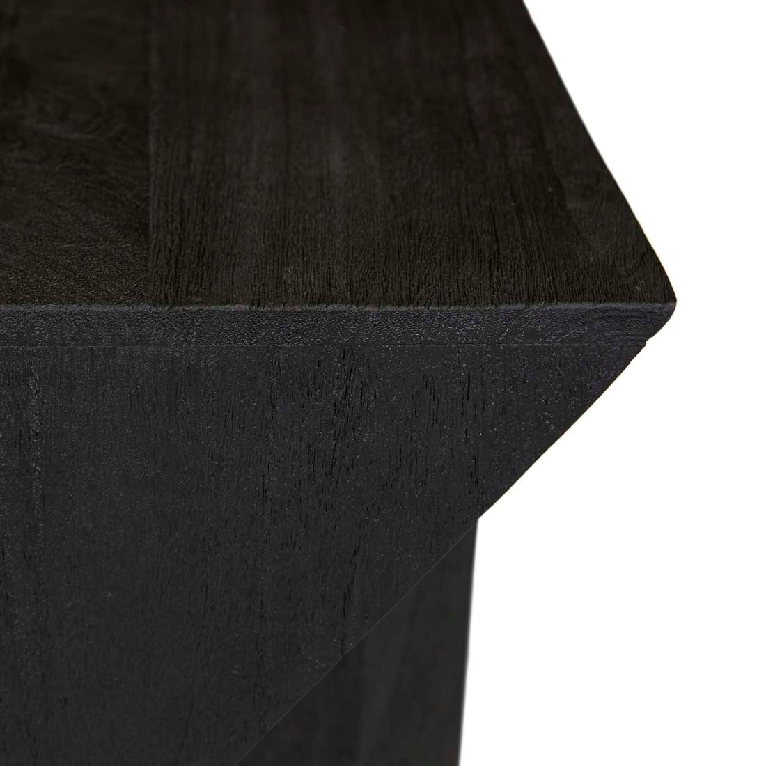 Abstract Stack Side Table - Sandblasted Black