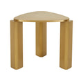 Amara Delta Metal Side Table - Brushed Gold