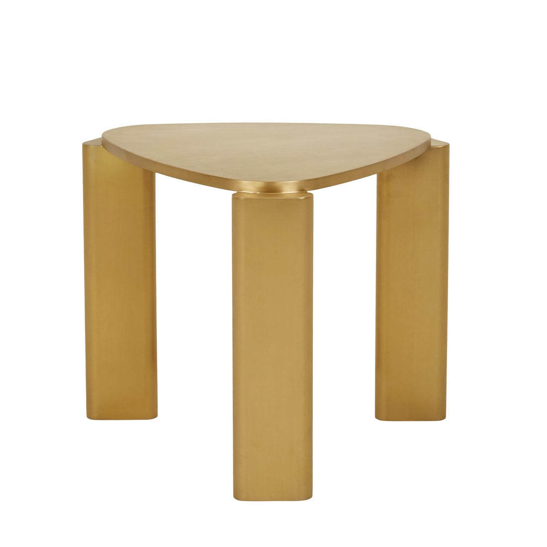 Amara Delta Metal Side Table - Brushed Gold