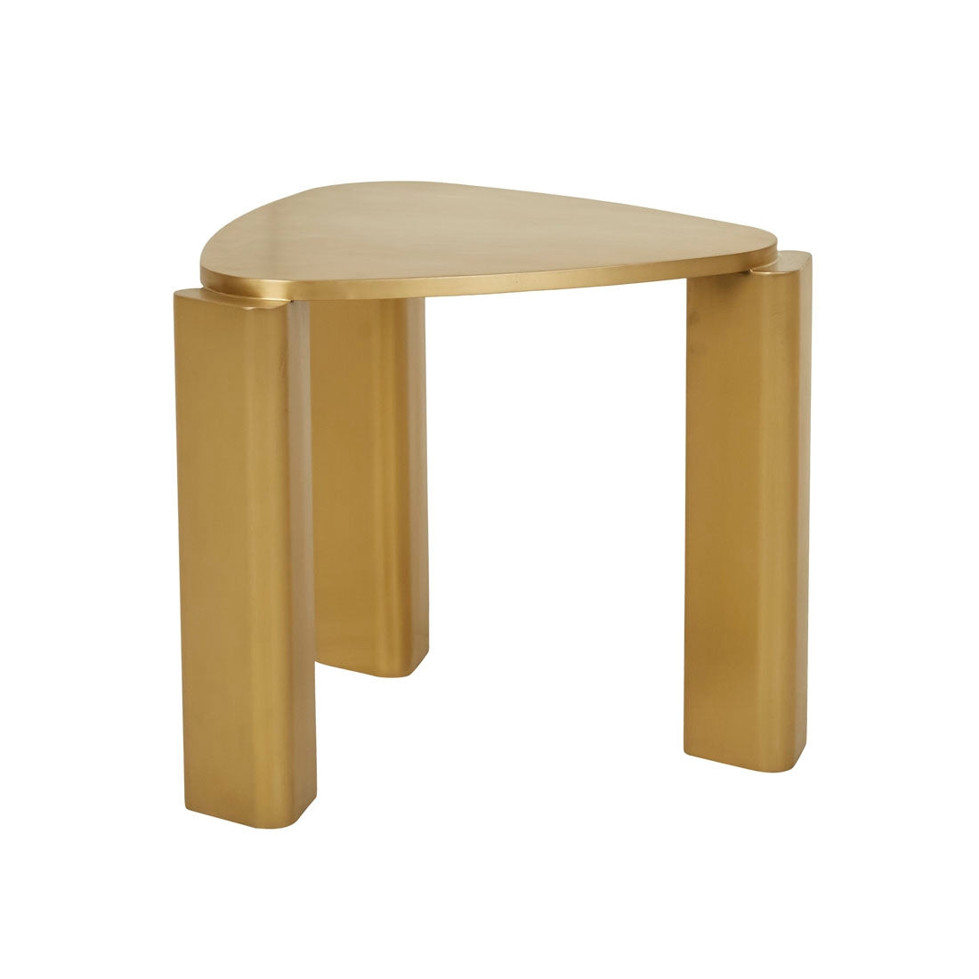 Amara Delta Metal Side Table - Brushed Gold