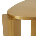 Amara Delta Metal Side Table - Brushed Gold