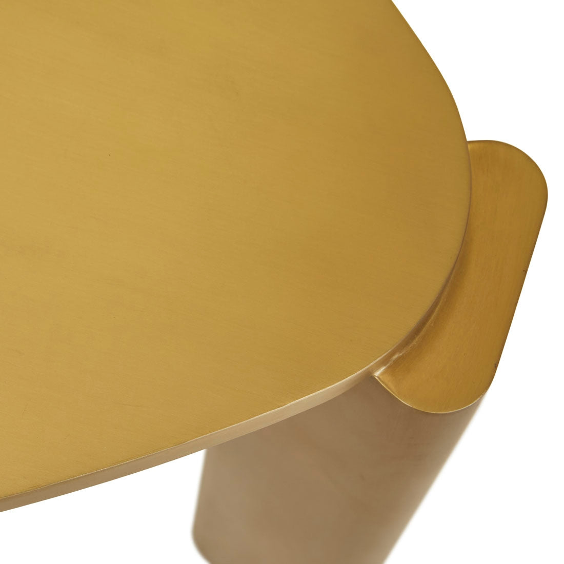 Amara Delta Metal Side Table - Brushed Gold