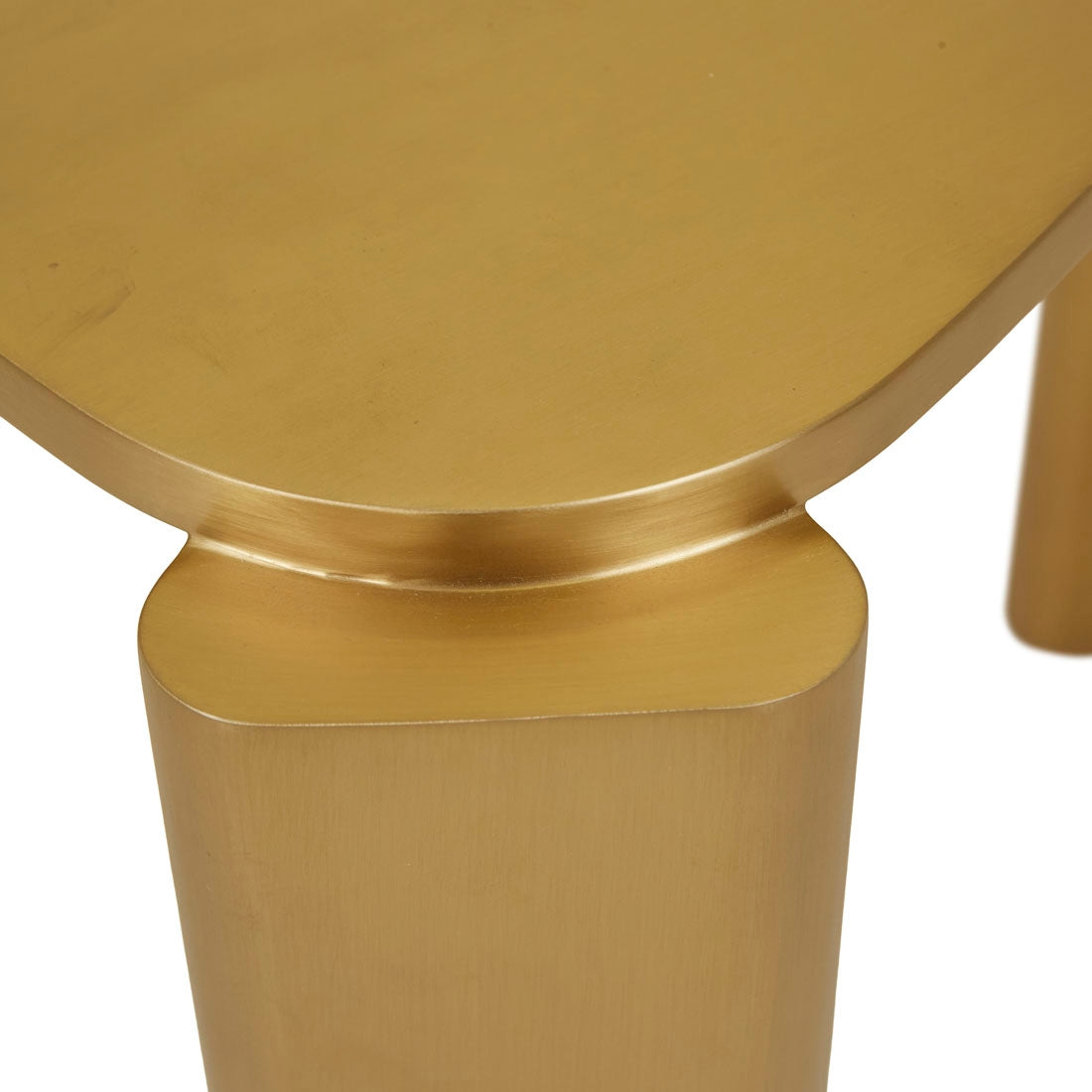 Amara Delta Metal Side Table - Brushed Gold