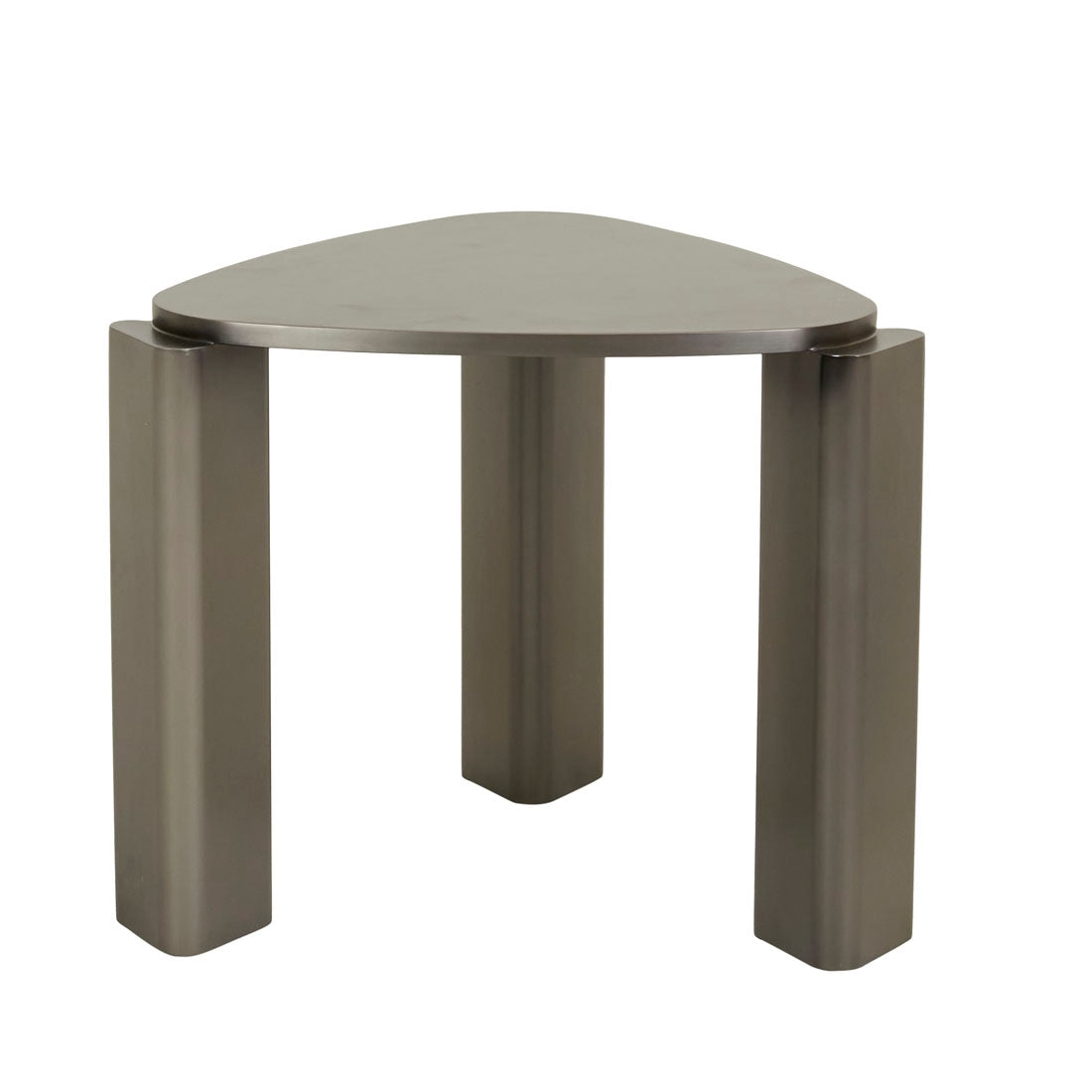 Amara Delta Metal Side Table - Gunmetal