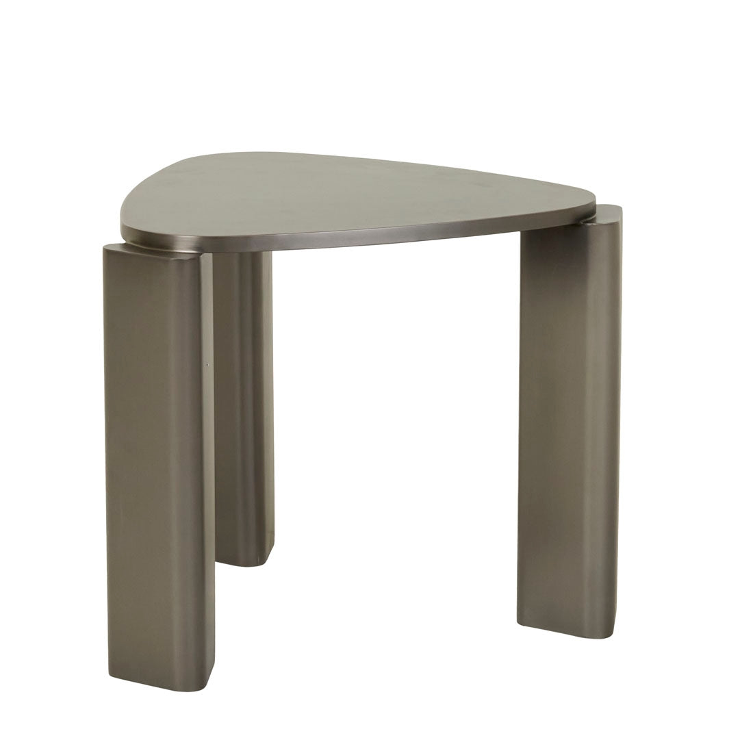 Amara Delta Metal Side Table - Gunmetal