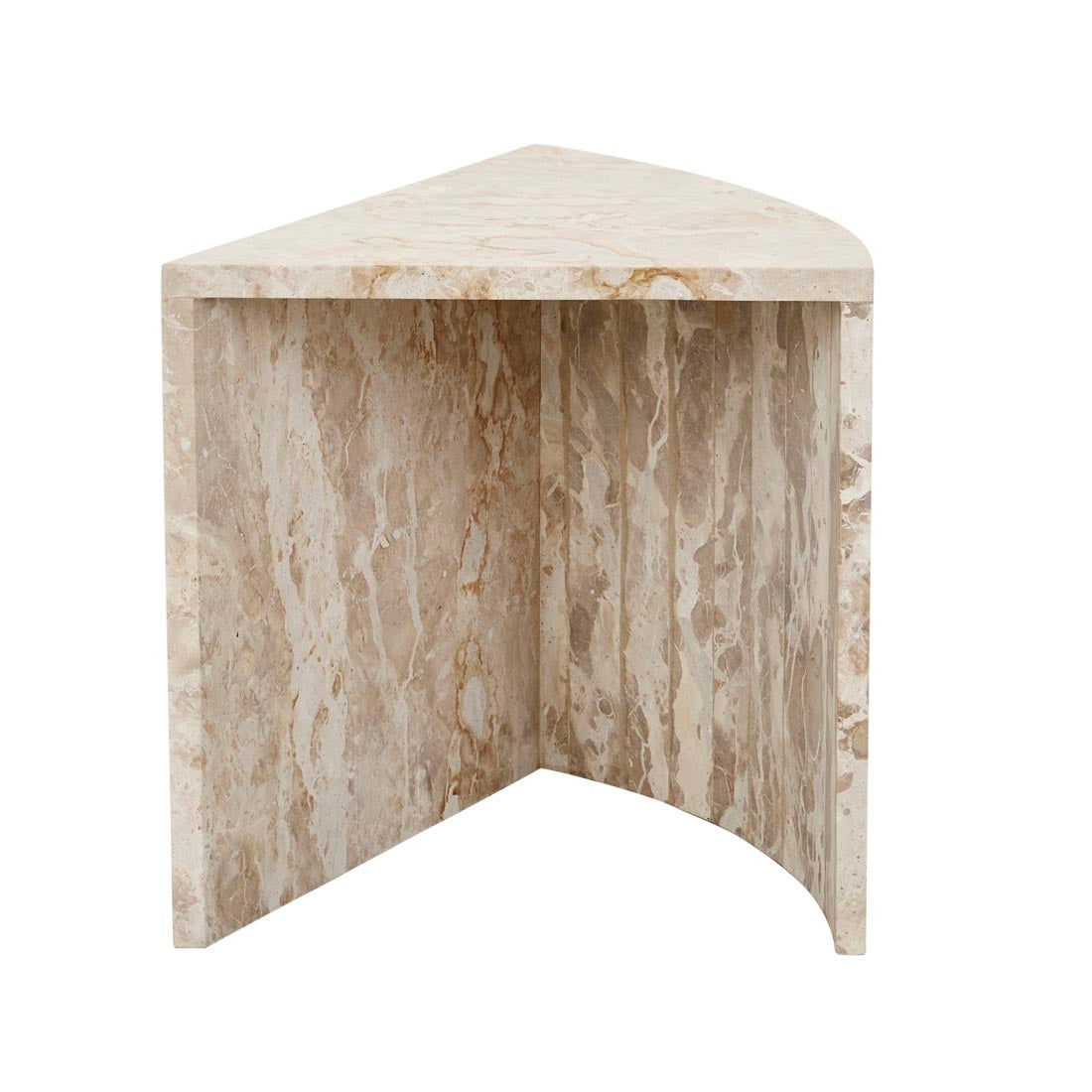 Rufus Slice Side Table - Latte Marble