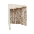 Rufus Slice Side Table - Latte Marble