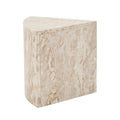 Rufus Slice Side Table - Latte Marble