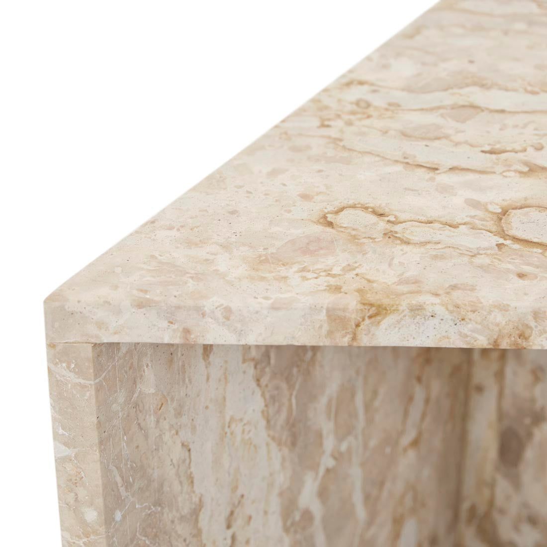 Rufus Slice Side Table - Latte Marble