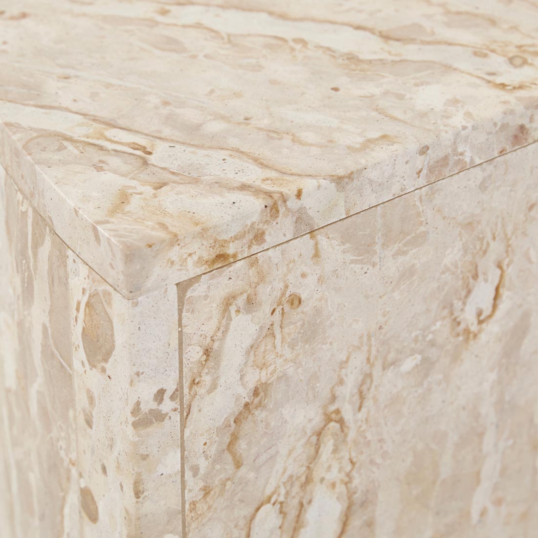 Rufus Slice Side Table - Latte Marble