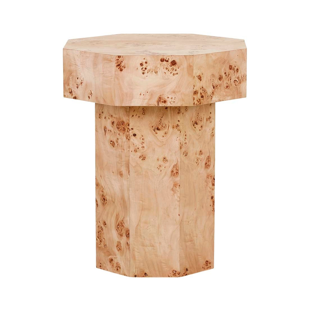 Trove Burl Side Table - Light Burl