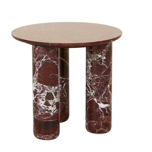 Atlas Orbit Side Table - Rouge Marble\