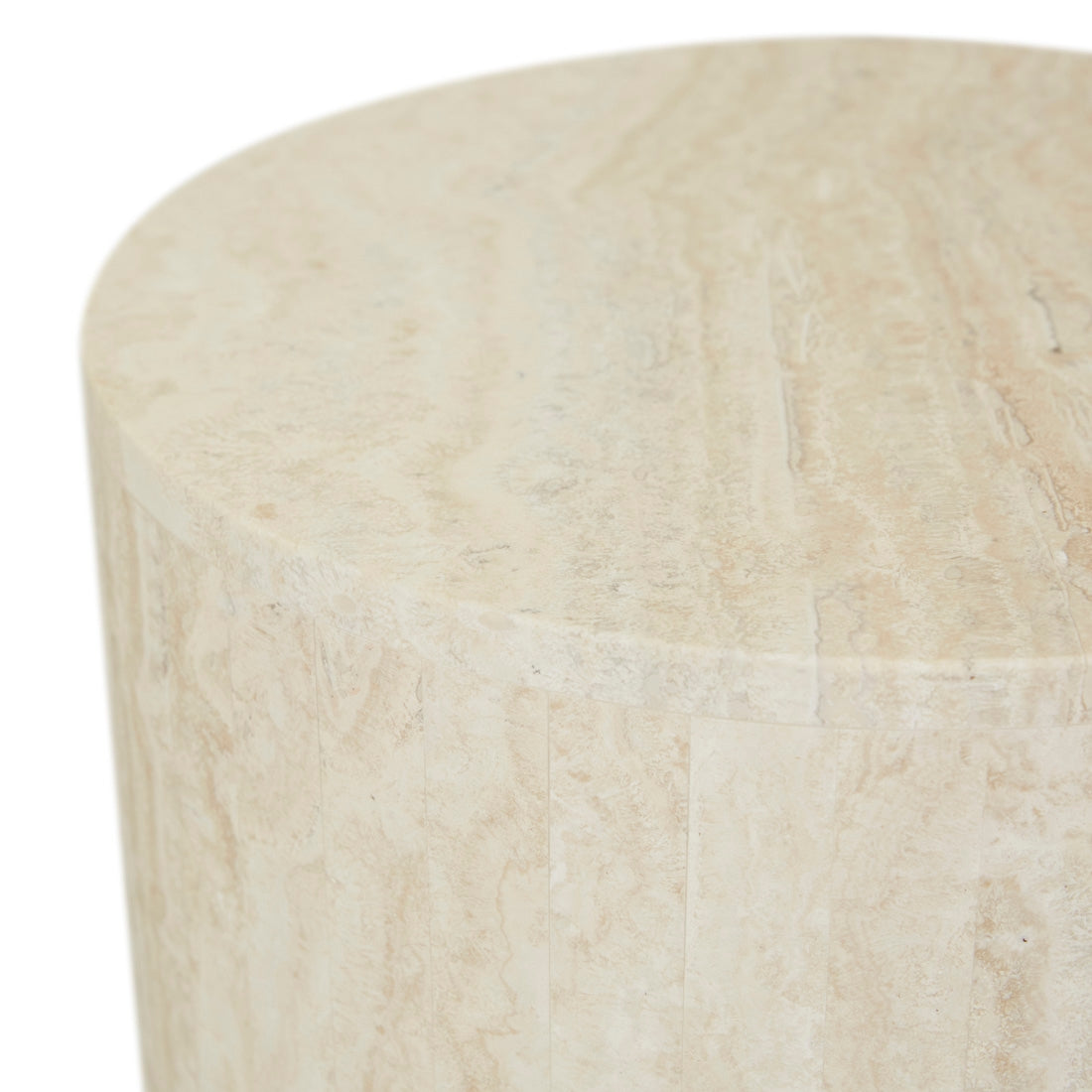 Atlas Pinnacle Side Table - Natural Travertine