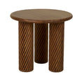 Orion Pillar Side Table - Natural Teak