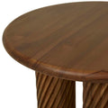 Orion Pillar Side Table - Natural Teak