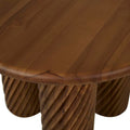 Orion Pillar Side Table - Natural Teak