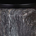 Pablo Marble Side Table - Matt Dark Oak - Natural Storm Marble