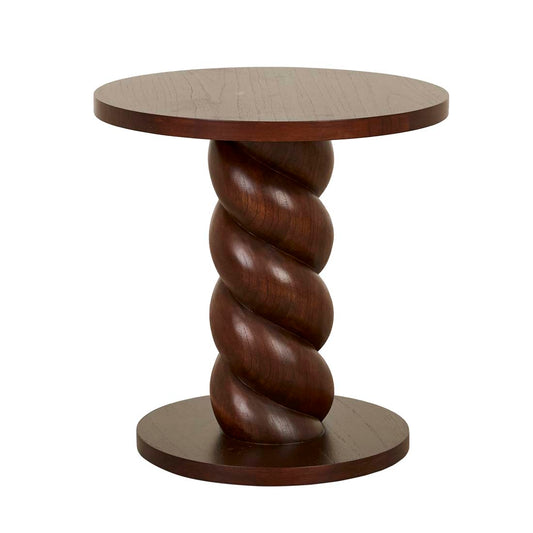 Trove Twist Side Table - Chestnut