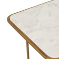 Celeste Arch Side Table - White Marble - Antique Brass