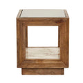 Zephyr Side Table - Crema Beige Marble - Natural