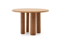 Nailem 1.2m Round Ash Wood Dining Table - Natural