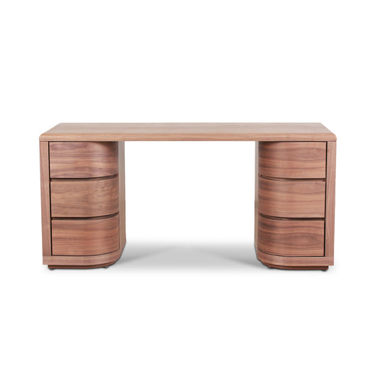 Aiza 1.6m Office Desk - Walnut