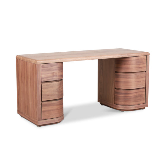 Aiza 1.6m Office Desk - Walnut